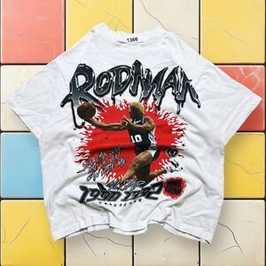 Rodman Apparel Dennis Rodman All Star 92 Graphic T-Shirt Mens Medium White NBA